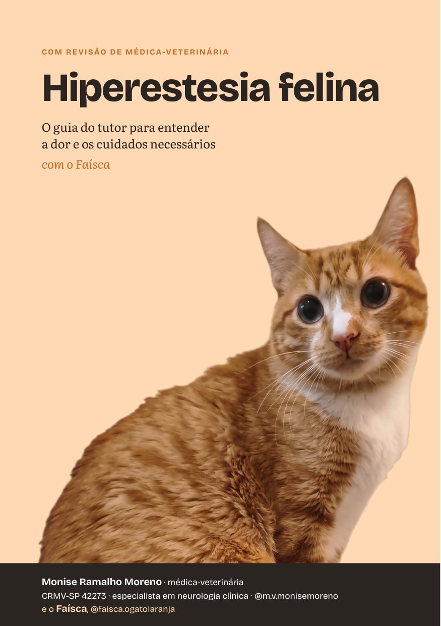 Capa do e-book Hiperestesia felina, com o Faísca